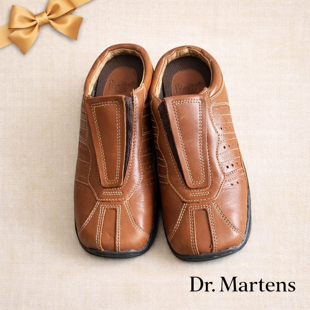 Dr. Martens Brown Leather Slip-On Mules US 5 EU 37